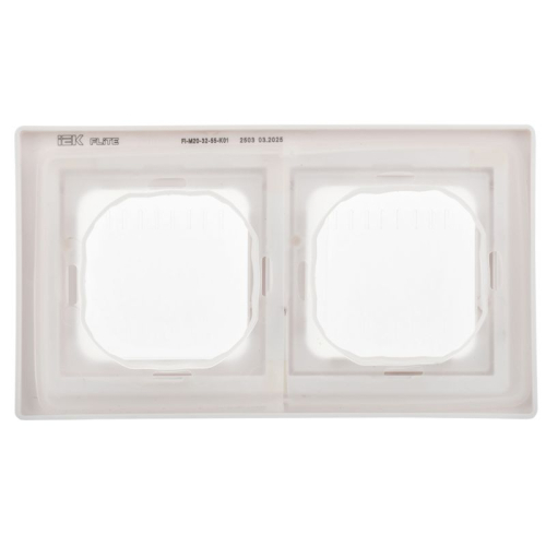 Рамка 2-м СП FLITE Рпро-2-55-ФлБ IP55 бел. IEK FI-M20-32-55-K01 фото 4