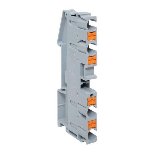 Колодка клеммная пружинная 6 Push-in 4 вывода сер. EKF PIT-6-4 Колодка клеммная пружинная 6 Push-in 4 вывода сер. EKF PIT-6-4