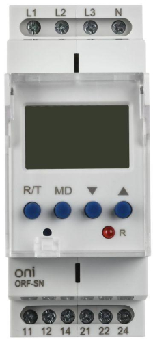 Реле фаз ORF-SN 3ф. 2 конт. 70-400В AC с контр. нейтр. ONI ORF-SN-070-400VAC фото 2