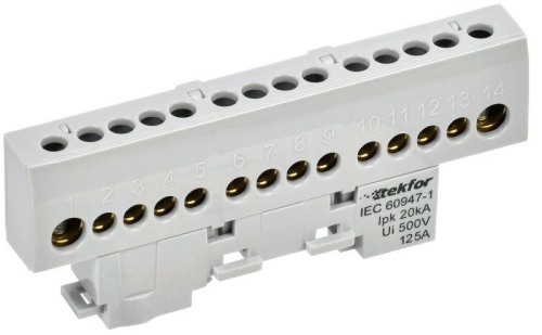 Шина L "фаза" изол. на универс. держ. 8х12-14-Ср TEKFOR IEK TF-NN20-14-KL-K03 Шина L "фаза" изол. на универс. держ. 8х12-14-Ср TEKFOR IEK TF-NN20-14-KL-K03