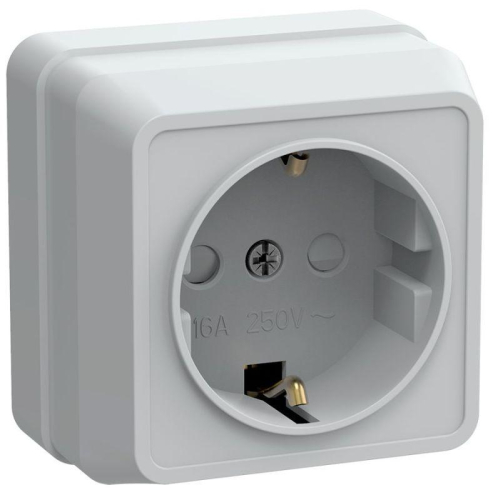 Розетка 1-м ОП Октава РСш20-3-ОБ 16А IP20 с заземл. защ. шторки бел. GENERICA ERO14-K01-16-DC Розетка 1-м ОП Октава РСш20-3-ОБ 16А IP20 с заземл. защ. шторки бел. GENERICA ERO14-K01-16-DC