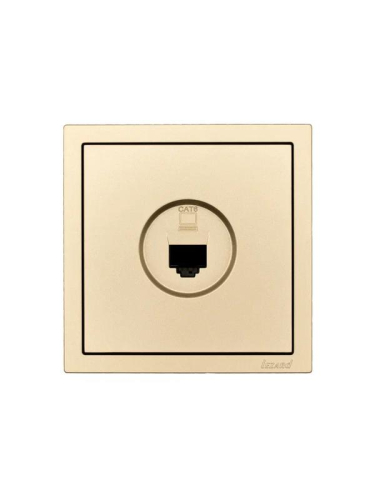 Розетка компьютерная 1-мест. СП ZIMA IP20 зол. LEZARD 704-3688-140 фото 3