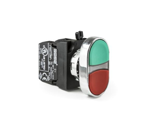 Кнопка сдвоенная (1НО+1НЗ) (CM) красн./зел. EMAS CM102K20KY Кнопка сдвоенная (1НО+1НЗ) (CM) красн./зел. EMAS CM102K20KY