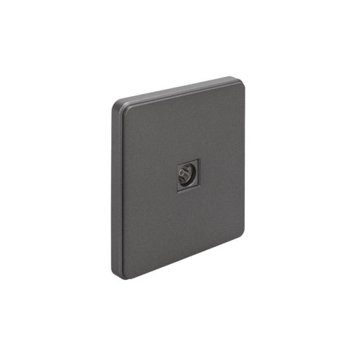 Розетка телевизионная TV СП ROUND MIELE титан Kranz KR-78-0723-2 фото 5