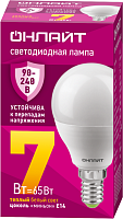 Лампа светодиодная 90 541 OLL-G45-7-230-2.7К-E14-FR PRO 90-240В ОНЛАЙТ 90541