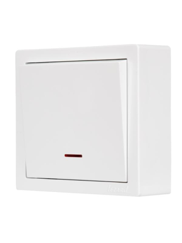 Выключатель 1-кл. ОП LETO с индикацией бел. LEZARD 752-0200-111 фото 4