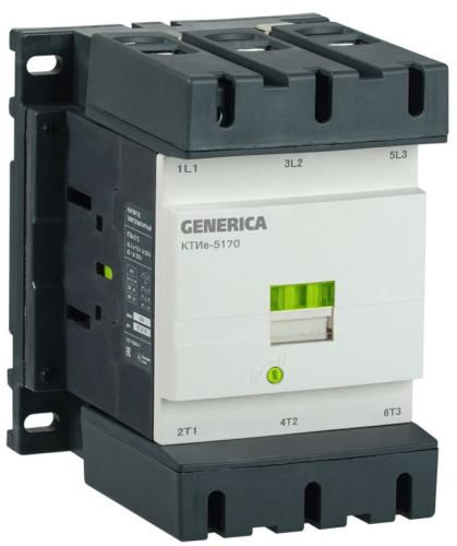 Контактор КТИе-5170 170А 230В/АС3 GENERICA KKTE50-170-230-10 Контактор КТИе-5170 170А 230В/АС3 GENERICA KKTE50-170-230-10