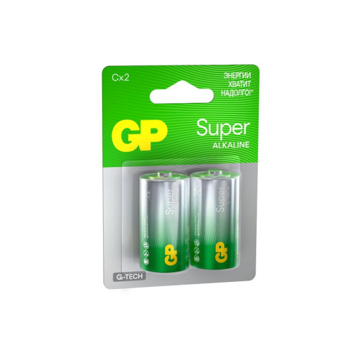 Элемент питания алкалиновый C/LR14 1.5В Super Alkaline G-Tech 14AA21-2CRSBC2 20/160 (блист.2шт) GP 1226 фото 2 Элемент питания алкалиновый C/LR14 1.5В Super Alkaline G-Tech 14AA21-2CRSBC2 20/160 (блист.2шт) GP 1226 фото 2