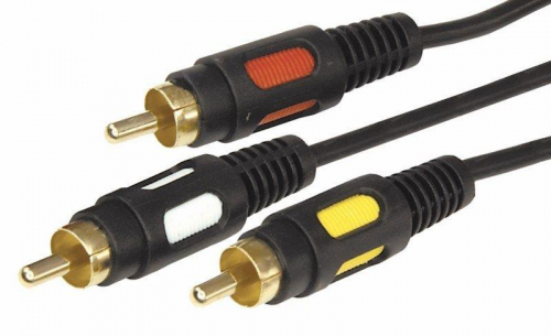 Шнур 3RCA Plug - 3RCA Plug 5м (GOLD) Rexant 17-0215 фото 3