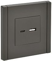 Розетка USB A+C 3.1А FORTE&PIANO FP350 сер. IEK FP-U22-D31-K03