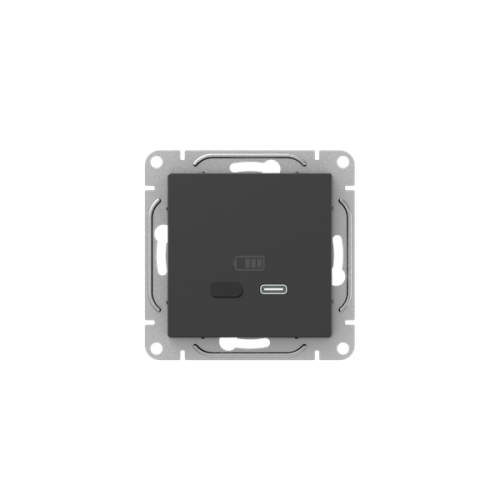 Розетка СП Эпика USB-С быстрая механизм черн. EKF UP1-SOB-USBCF Розетка СП Эпика USB-С быстрая механизм черн. EKF UP1-SOB-USBCF