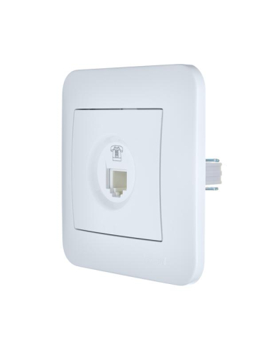 Розетка телефонная евро 1-м СП ASTI IP20 RJ11 в сборе бел. LEZARD 7081-0202-137 фото 4