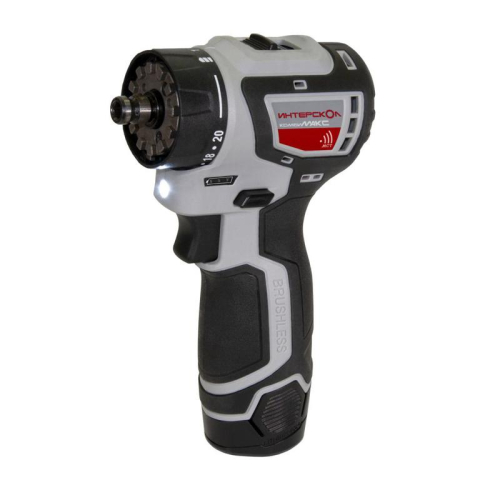 Дрель-шуруповерт аккумуляторная бесщеточн. ДА-10/12В 36 КомбиМАКС (Li-ion сумка 2 аккум. 2А.ч 4 насадки) ИНТЕРСКОЛ 687.2.2.78 фото 2