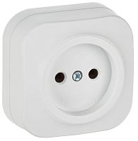 Розетка ОП GLORY РС20-2-ХБм 10А без заземл. без защ. шторок бел. матов. IEK ERH10-K01M-10