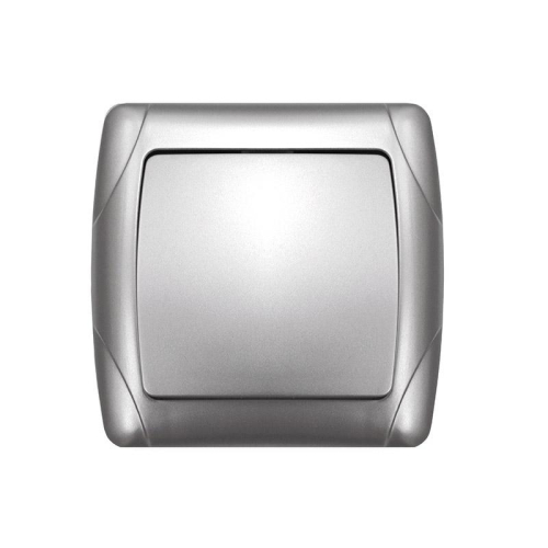 Выключатель 1-кл. СП Маргарита 10А IP20 серебр. UNIVersal М0021-S Выключатель 1-кл. СП Маргарита 10А IP20 серебр. UNIVersal М0021-S