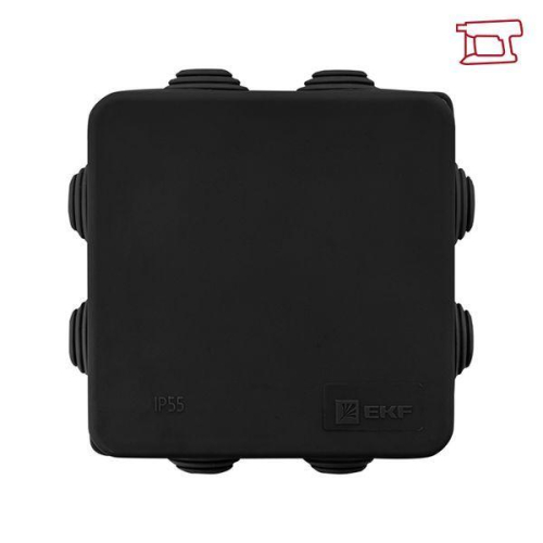 Коробка распаячная КМР-030-031 с крышкой наружная 85х85х40 8 мембранных вводов IP55 черн. EKF plc-kmr2-030-031-b фото 5