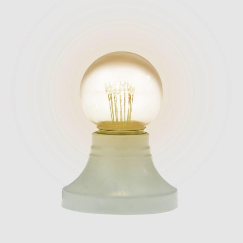 Лампа светодиодная 1Вт шар d45 6LED прозрачная тепл. бел. E27 эффект лампы накаливания Neon-Night 405-126 фото 3