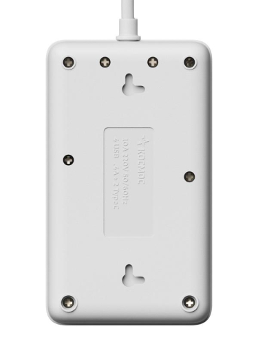 Удлинитель с сетевым фильтром 3х3м 10А 4USB + 2USBC 2500Вт ПВС 3х1 прямоуг. бел. КОСМОС FKsm3m-3gPF(W)USB фото 4
