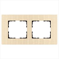 Рамка 2-м G-Metal метал. алюм. шампань Champagne Gold Jasmart G1002AG