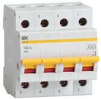 Выключатель нагрузки (мини-рубильник) 4п 100А ВН-32 KARAT IEK MNV10-4-100