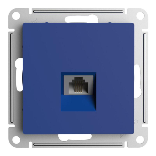 Розетка телефонная AtlasDesign RJ11 механизм аквамарин SE ATN001181 фото 3