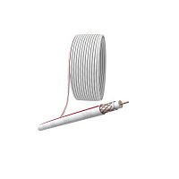 Кабель коаксиальный SAT 50м 75Ом Cu/оплетка Cu 75% PVC бел. (уп.50м) Эра Б0044620