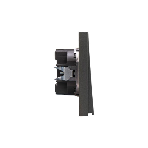 Выключатель 1-кл. СП STRONG MIELE 10А графит Kranz KR-78-0705-6 фото 4