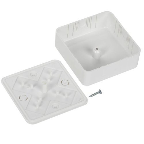 Коробка распаячная ОП КМ 75х75х28 бел. IEK UKO10-075-075-028-K01-E фото 2