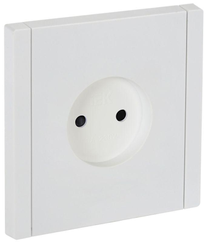 Розетка СП FORTE&PIANO FP217 10А без заземл. защ. шторки винт. крепл. бел. IEK FP-R13-10-K01