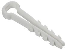 Дюбель-хомут 8х5мм для плоского кабеля нейлон бел. (уп.100шт) GENERICA UDH14-08-05-100-K01-G