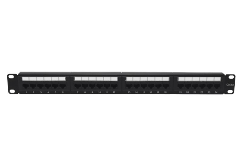 Патч-панель 19 1U кат.5E неэкранир. 24 порта RJ45 Dual IDC с задним кабельным организатором TOKOV ELECTRIC TKE-PP-5E-1U-24P-UTP-CO