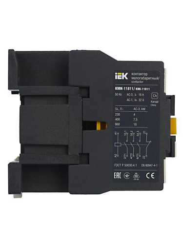 Контактор КМИ-11811 18А 230В/АС3 1НЗ KARAT IEK KKM11-018-230-01 фото 8