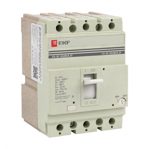 Выключатель автоматический 3п 160/20А 35кА ВА-99 PROxima EKF mccb99-160-20 Выключатель автоматический 3п 160/20А 35кА ВА-99 PROxima EKF mccb99-160-20