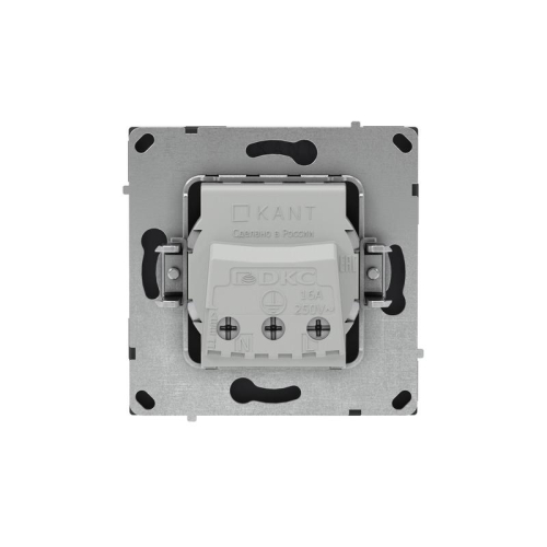 Розетка силовая KANT 2P+E без шторки черн. уголь DKC 7012033 фото 6