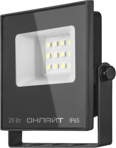 Прожектор светодиодный 90 844 OFL-03-20-6.5K-BL-IP65-LED 20Вт IP65 6500К 1600лм черн. ОНЛАЙТ 90844 Прожектор светодиодный 90 844 OFL-03-20-6.5K-BL-IP65-LED 20Вт IP65 6500К 1600лм черн. ОНЛАЙТ 90844