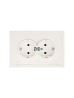 Розетка 2-мест. с/з СП ZIMA IP20 16А ПБТ безвинт. зажим слон. кость LEZARD 704-9000-127BQC