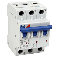 Выключатель автоматический модульный 3п C 32А OptiDin ВМ63-3C32-15-УХЛ3 КЭАЗ 341962