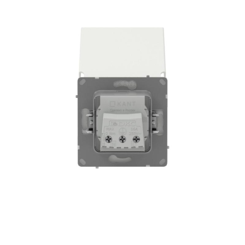 Розетка силовая KANT IP44 2P+E защ. шторки с крышкой бел. песок DKC 7010013 фото 6