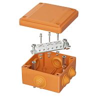 Коробка ответвительная FS 100х100х50мм IP55 6п 450В 6А 4кв.мм с кабельными вводами и клеммниками пластик. DKC FSB11604
