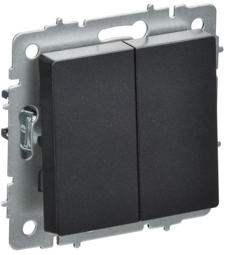 Выключатель перекрестный 2-кл. СП BRITE ВС10-2-3-БрЧ 10А механизм черн. IEK BR-V23-0-10-K02 Выключатель перекрестный 2-кл. СП BRITE ВС10-2-3-БрЧ 10А механизм черн. IEK BR-V23-0-10-K02