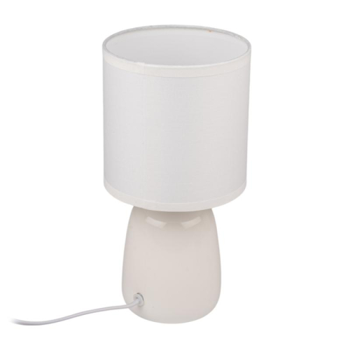 Светильник настольный JH2-02-wh E14 IP20 130х130х255мм керамика; ткань; PVC-пластик бел. JazzWay 5062313 фото 2