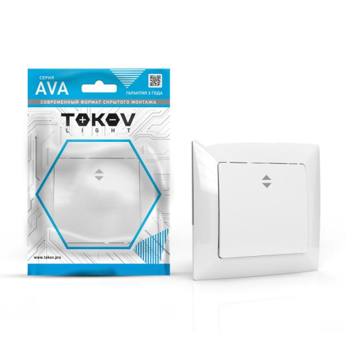 Переключатель проходной 1-кл. СП AVA 10А IP20 в сборе бел. TOKOV ELECTRIC TKL-AV-P1F-C01 Переключатель проходной 1-кл. СП AVA 10А IP20 в сборе бел. TOKOV ELECTRIC TKL-AV-P1F-C01