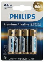 Элемент питания алкалиновый AA/LR6 1.5В Premium (блист. 4шт) Philips Б0062753