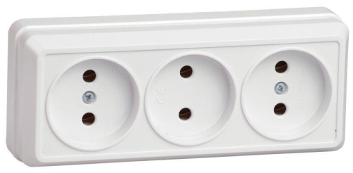 Розетка 3-м ОП Октава 10А IP20 без заземл. бел. GENERICA ERO30-K01-10-DC Розетка 3-м ОП Октава 10А IP20 без заземл. бел. GENERICA ERO30-K01-10-DC