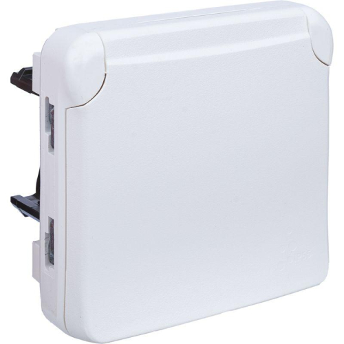 Розетка 1-м СП Plexo 16А IP55 250В 2P+E с заземл. немецк. стандарт антибактер. механизм бел. Leg 070722 фото 4