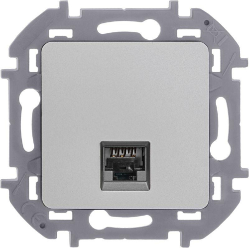 Розетка компьютерная Inspiria RJ45 кат.5E UTP алюм. IEK 673827 фото 5