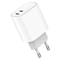 Устройство зарядное сетевое с двумя портами USB-C + USB-C 20Вт Rexant 18-2210
