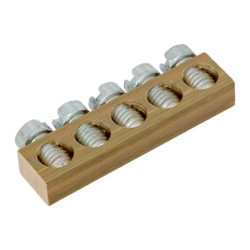 Шина PEN "ноль-земля" (6х9мм) 5 отв. для щитов Nova Unix Unix65 EKF nv-k5 фото 5