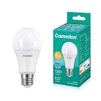 Лампа светодиодная LED13-A60/845/E27 13Вт грушевидная матовая 4500К бел. E27 1085лм 220В Camelion 12046