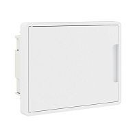 Щиток встраиваемый FRAME 8мод. с бел. дверцей с 2 шинами PEN на 6 и 8 отверст. бел. DKC F08B1WW